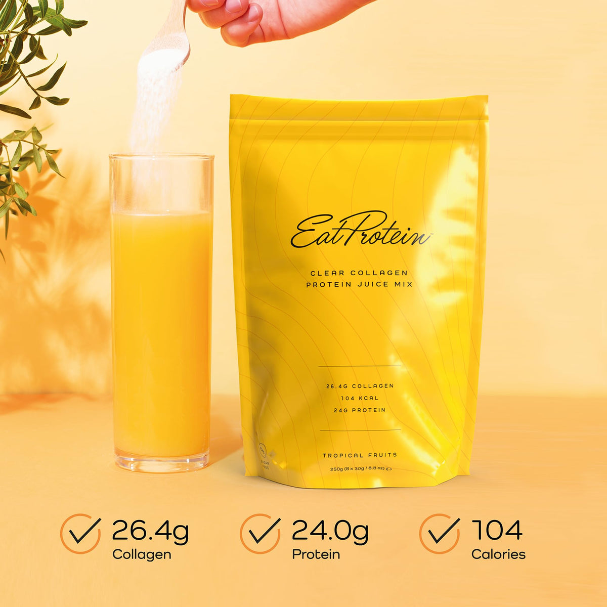 EatProtein Tropical Fruits Collagen Protein Juice Drink Mix | 24g Protein | 26.4g Collagen | 8X Servings EatProteinBuy Supplements Australia