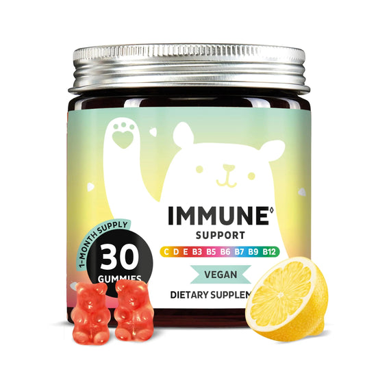 Bears with Benefits Immune Support Gummies – Vitamin C, D, B6 & B12 – Daily Immune Boost – Vegan, Naturally Flavored (30 Gummies) Bears with BenefitsBuy Supplements Australia
