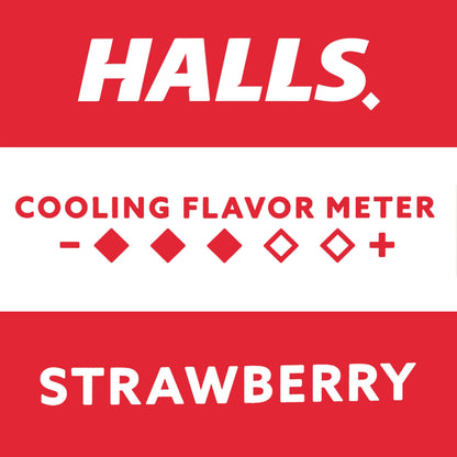 HALLS Throat Relief Strawberry Cough Drops, Value Pack, 80 Drops HALLS buy supplements Au