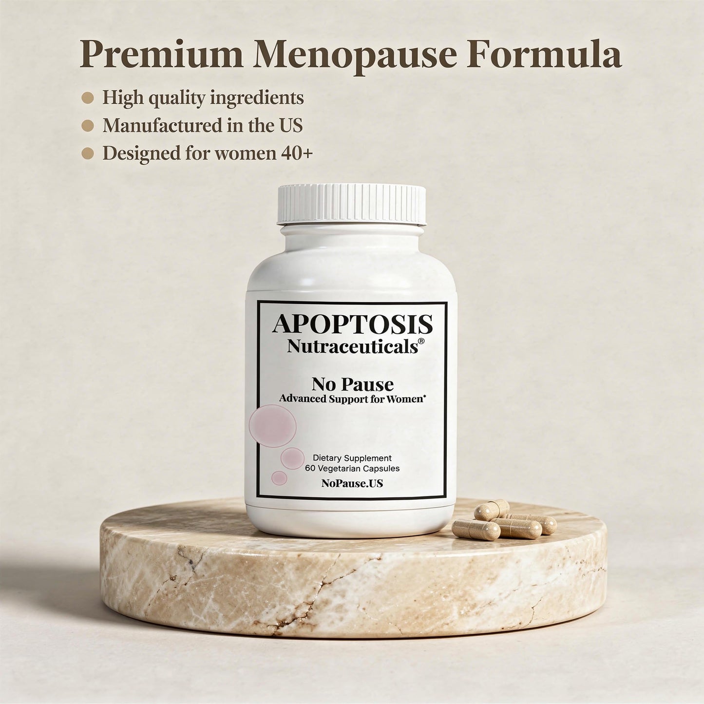 Apoptosis Menopause Supplement for Women – Supports Hot Flash Relief, Mood Balance, Energy & Vitality – with L-Arginine – 60 Capsules – Made in USA Apoptosis NutraceuticalsBuy Supplements Australia