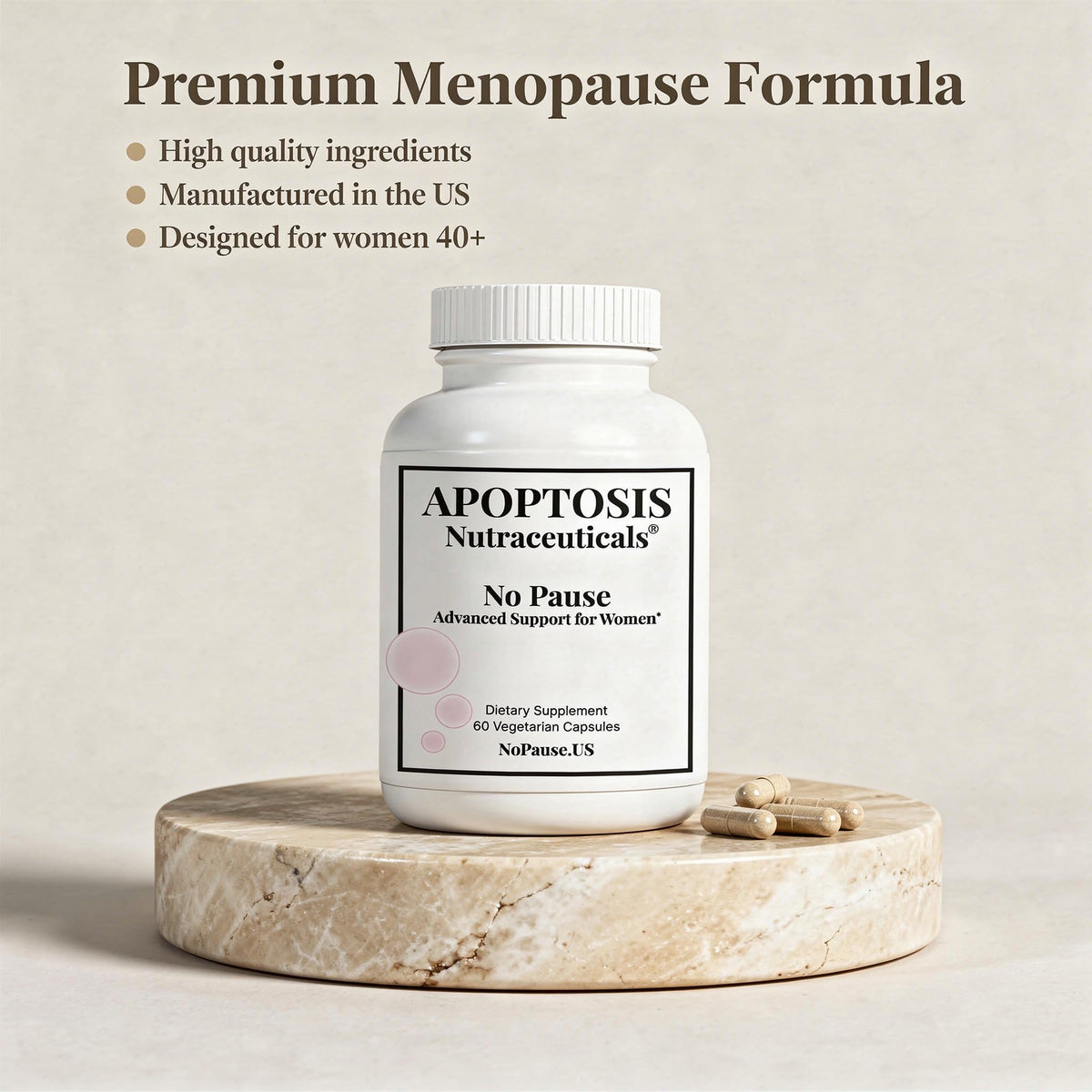 Apoptosis Menopause Supplement for Women – Supports Hot Flash Relief, Mood Balance, Energy & Vitality – with L-Arginine – 60 Capsules – Made in USA Apoptosis NutraceuticalsBuy Supplements Australia