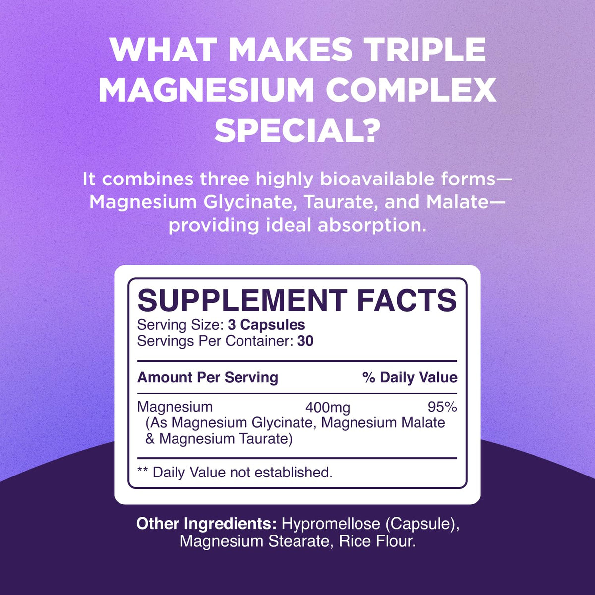 Highly Potent Magnesium Complex Capsules - Triple Magnesium Blend with Taurate Glycinate and Malate - 400mg Supplement Supports Relaxation & Overall Wellness Non-GMO Vegan - 90 Count PhytoralBuy Supplements Australia