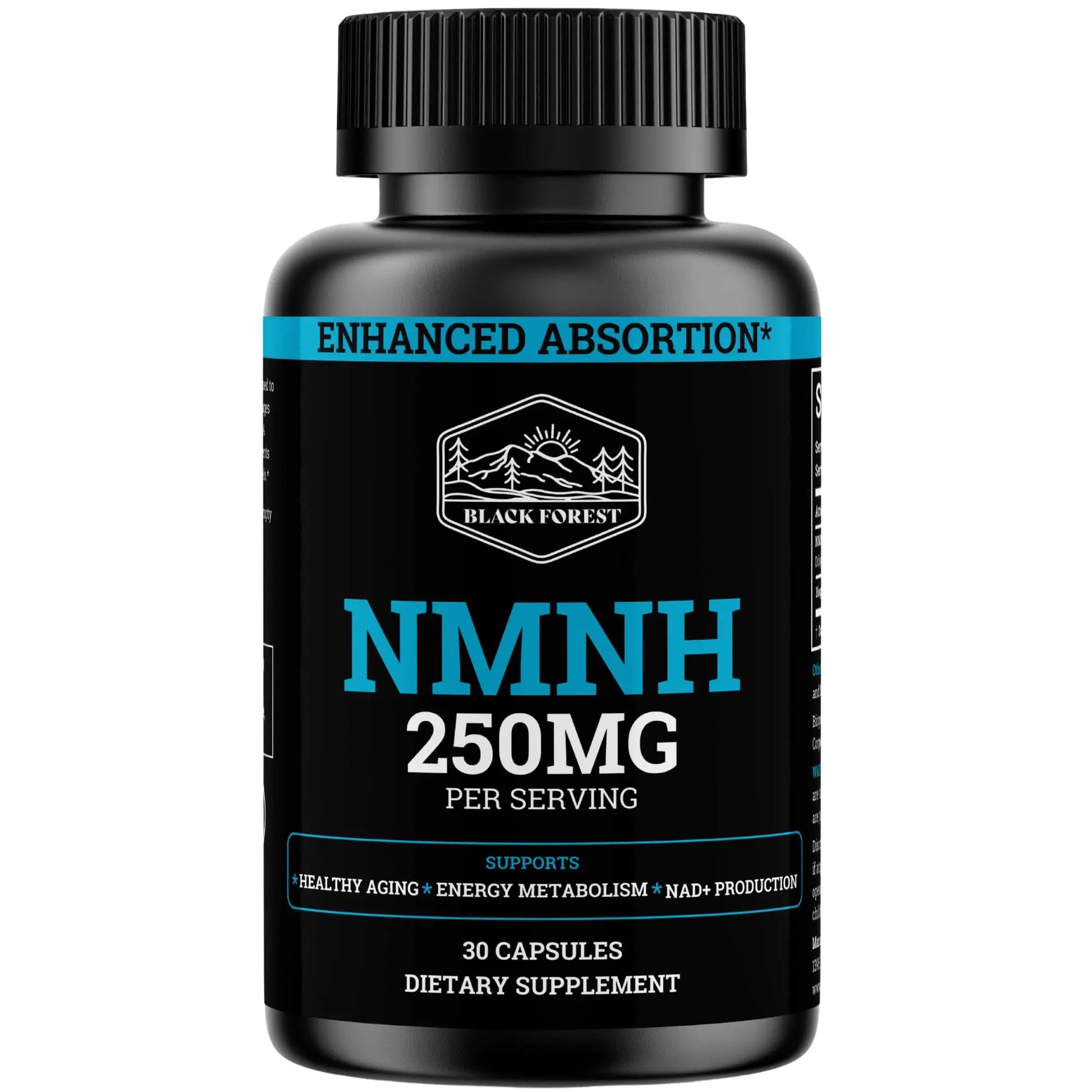 NMNH Supplement 250MG Pure Dihydro-Nicotinamide Mononucleotide (NMN Supplement Alternative with Bioperine® For 3X The Bioavailability) NAD Supplement to Boost NAD+ Levels For Anti-Aging & Energy Black ForestBuy Supplements Australia