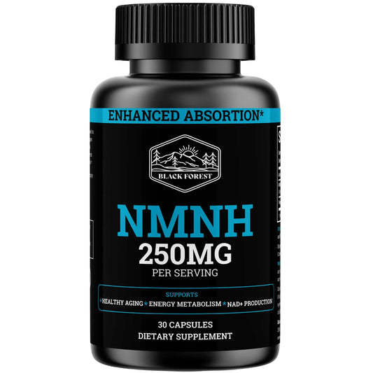 NMNH Supplement 250MG Pure Dihydro-Nicotinamide Mononucleotide (NMN Supplement Alternative with Bioperine® For 3X The Bioavailability) NAD Supplement to Boost NAD+ Levels For Anti-Aging & Energy Black ForestBuy Supplements Australia