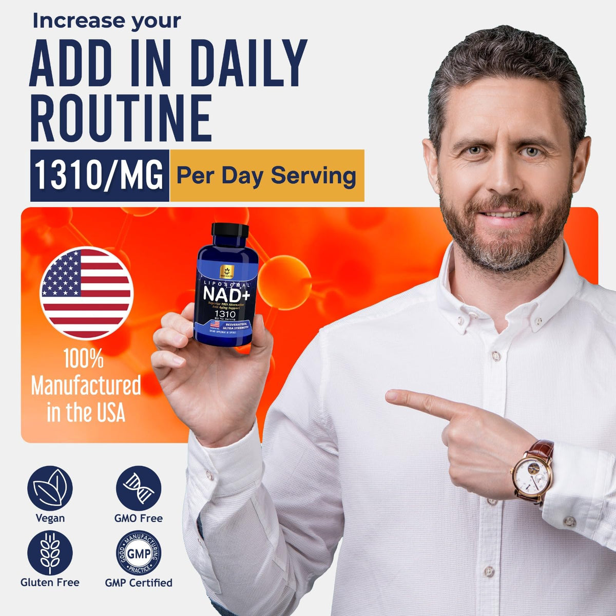 YAM Health Liposomal NAD Nicotinamide Riboside Equivalent with Trans-Resveratrol 300mg, Premium Halal NAD Supplement for Energy Metabolism, DNA Repair and Longevity, Vegan, Non-GMO (60 Count) YAM HealthBuy Supplements Australia