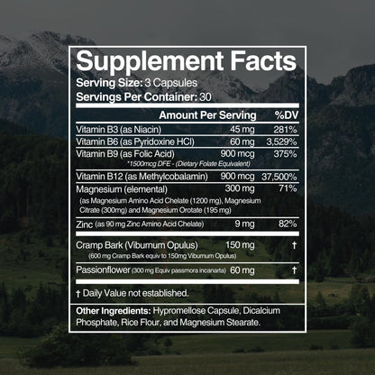 Active Mg Magnesium Supplement – 300mg Elemental Magnesium + Zinc & B Vitamins – Muscle & Nerve Support – 90 Vegan Capsules Migraine StopBuy Supplements Australia