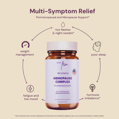 Inositol FEM Menositol 19-in-1 60Caps, Perimenopause & Menopause Supplements for Women Weight Loss with Myo-Inositol, D-chiro and Isoflavones, Control Metabolic Health, 100% Natural, Hormone, SoyFree QSTABuy Supplements Australia