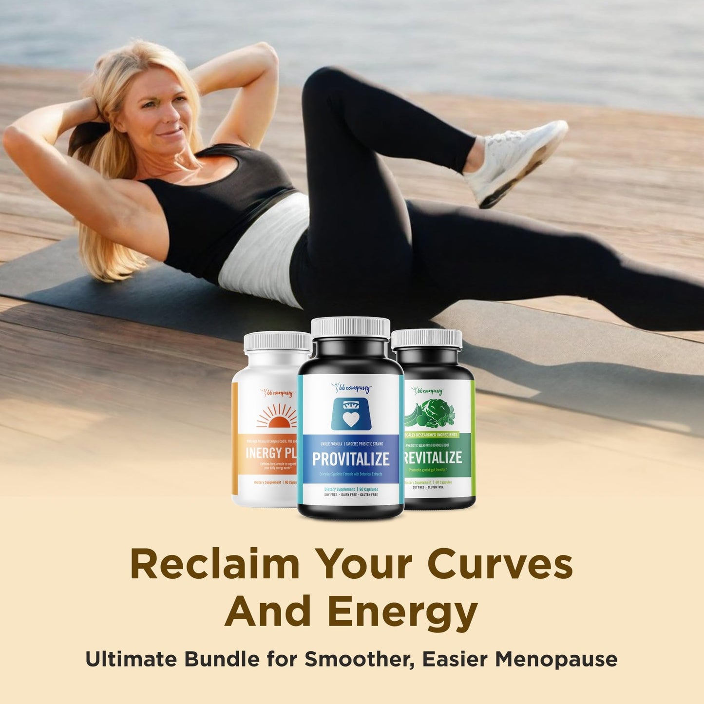 BB Company Menokit Bundle | Menopause Vitamins - Soothes Joint Aches, Boosts Energy, Mental Clarity, Gut Health | Provitalize, Previtalize & inergyPLUS | Value Bundle | Packaging Vary | 30 Day Supply BB CompanyBuy Supplements Australia