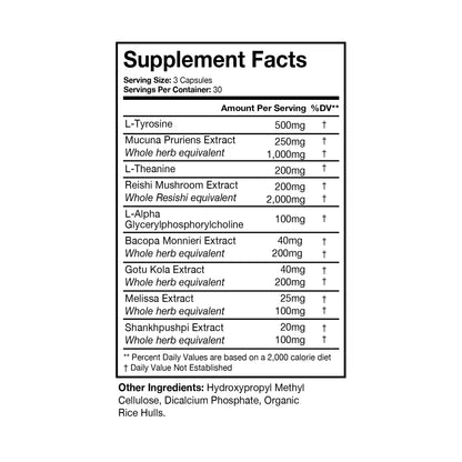 Terra Health Essentials NOOFOCUS - Nootropics Brain Support Supplement with Adaptogenic Mushrooms, Alpha-GPC, Gotu Kola, L-Theanine for Focus & Memory - All Natural, 30 Day Supply Terra Health EssentialsBuy Supplements Australia