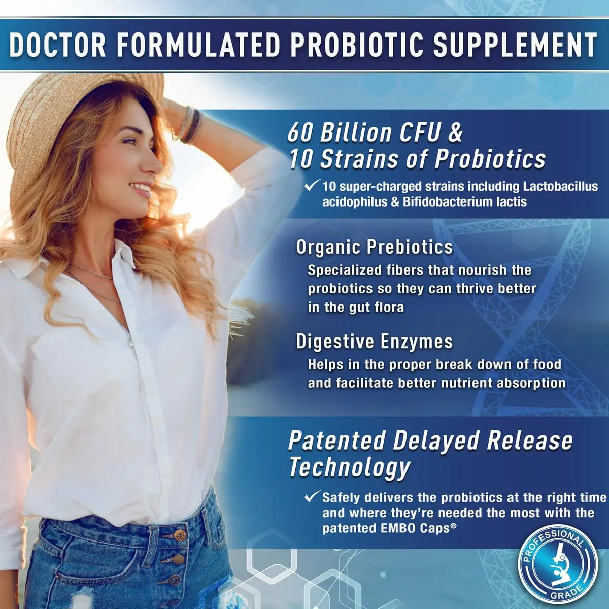 Purely Optimal Probiotics for Digestive Health, 60 Billion CFU – Delayed-Release with Digestive Enzymes & Organic Prebiotics – Bloating, Immune & Energy Support, 30 Caps Purely OptimalBuy Supplements Australia