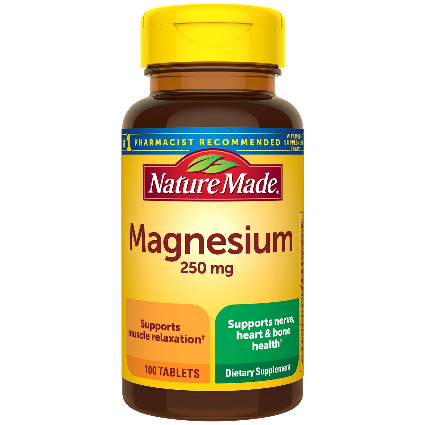 Nature Made Magnesium Oxide 250 mg, Magnesium Supplements for Men and Women, Support for Muscle, Heart, Bone and Nerve Health, 100 Tablets, 100 Day Supply Nature MadeBuy Supplements Australia