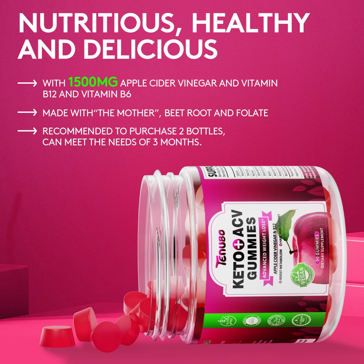 Tenubo Keto ACV Gummies Advanced Weight Loss - 90 Count Speedy Keto Acv TenuboBuy Supplements Australia