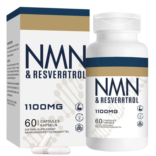 Jeaderly 1100mg NMN & Trans-Resveratrol, 3-in-1 Supplement, 60 Veggie Capsules – Supports NAD+ Boost*, Cellular Energy, Immune Function, Muscle Health & Anti-Aging, 30-Day Supply JeaderlyBuy Supplements Australia