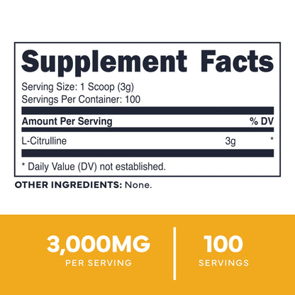Type Zero L-Citrulline Base Powder, 3,000mg Per Serving - 100 Servings Type ZeroBuy Supplements Australia
