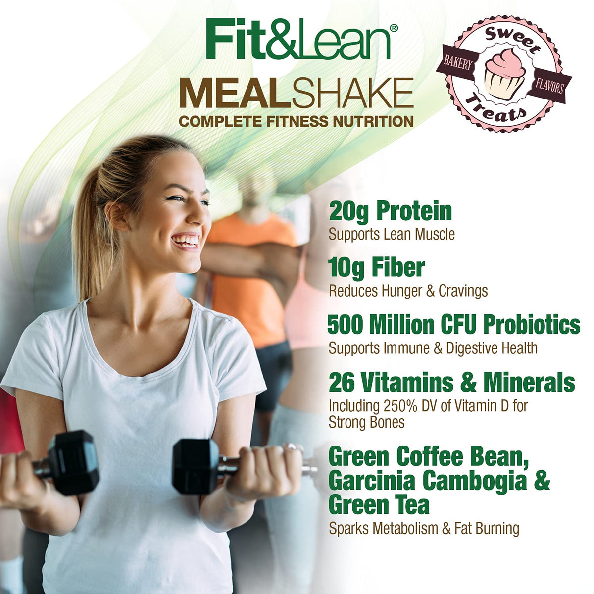 Fit & Lean Meal Shake Meal Replacement with Protein, Fiber, Probiotics and Organic Fruits Fit & LeanBuy Supplements Australia