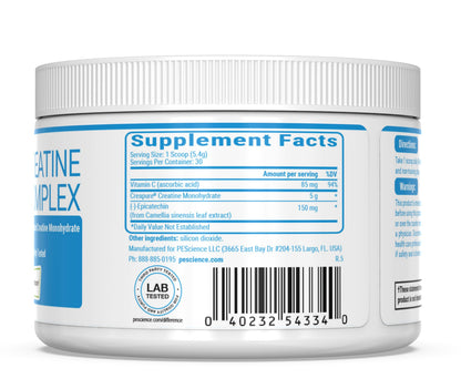 PEScience TruCreatine+ Creatine Monohydrate Powder Plus Epicatechin, Micronized Creapure Creatine for Women & Men, Supports Muscle Growth, Strength & Recovery, Cognition, 30 Servings, Unflavored PEScienceBuy Supplements Australia