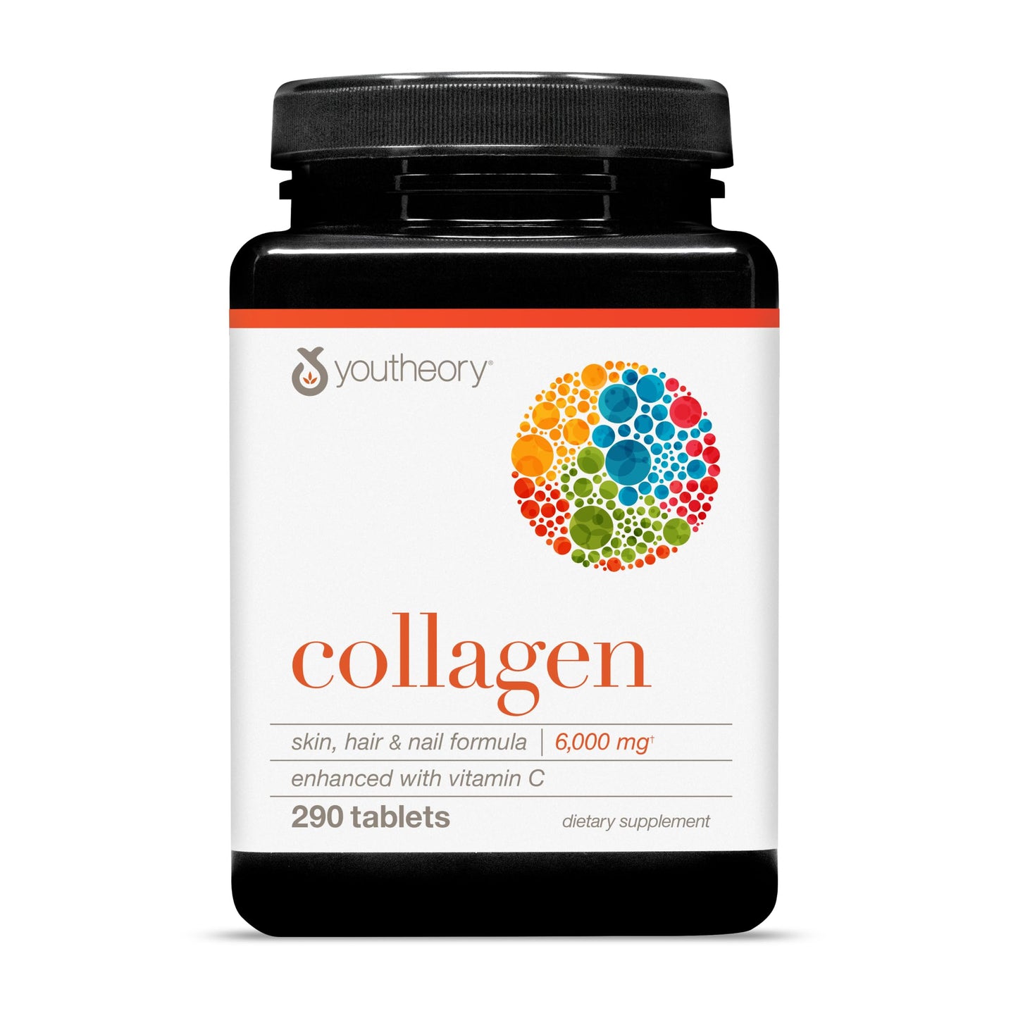 Youtheory Advanced Collagen - 6,000 mg Hydrolyzed Collagen Peptides - Includes Antioxidants & Contains Vitamin C - Hair Growth, Nails, Joint Health & Bone Support* - 290 Tablets (48-Day Supply) Youtheory buy supplements Au