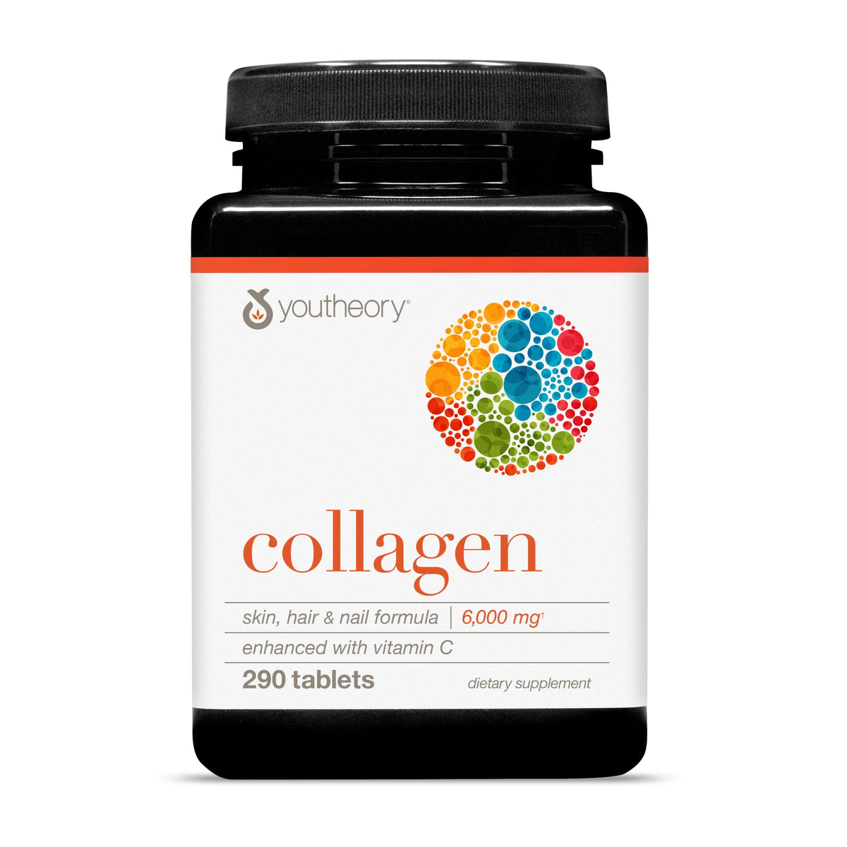Youtheory Advanced Collagen - 6,000 mg Hydrolyzed Collagen Peptides - Includes Antioxidants & Contains Vitamin C - Hair Growth, Nails, Joint Health & Bone Support* - 290 Tablets (48-Day Supply) Youtheory buy supplements Au