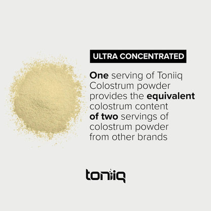 Ultra High Strength Bovine Colostrum Powder - 50% IgG - 2,000mg per Serving - Third Party Tested for Potency - Supports Immune, Gut, and Skin Health - 30 Servings -Premium Bovine Colostrum Supplement Toniiq buy supplements Au