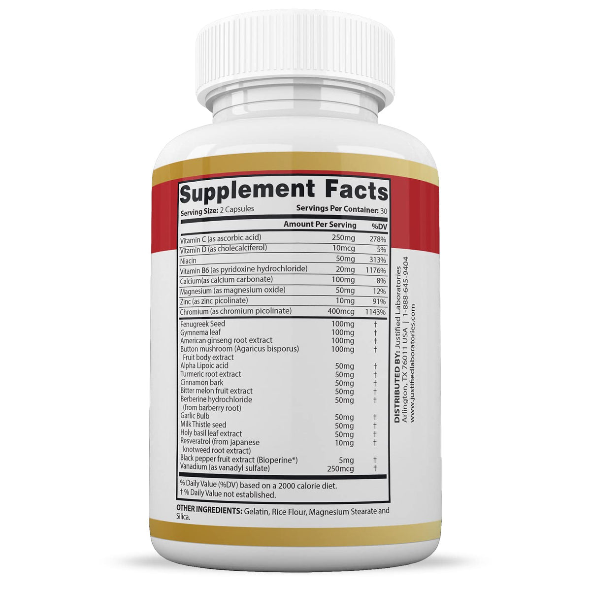 Justified Laboratories (3 Pack Blood Balance Max 1295MG Formula Supplement Pills Justified LaboratoriesBuy Supplements Australia