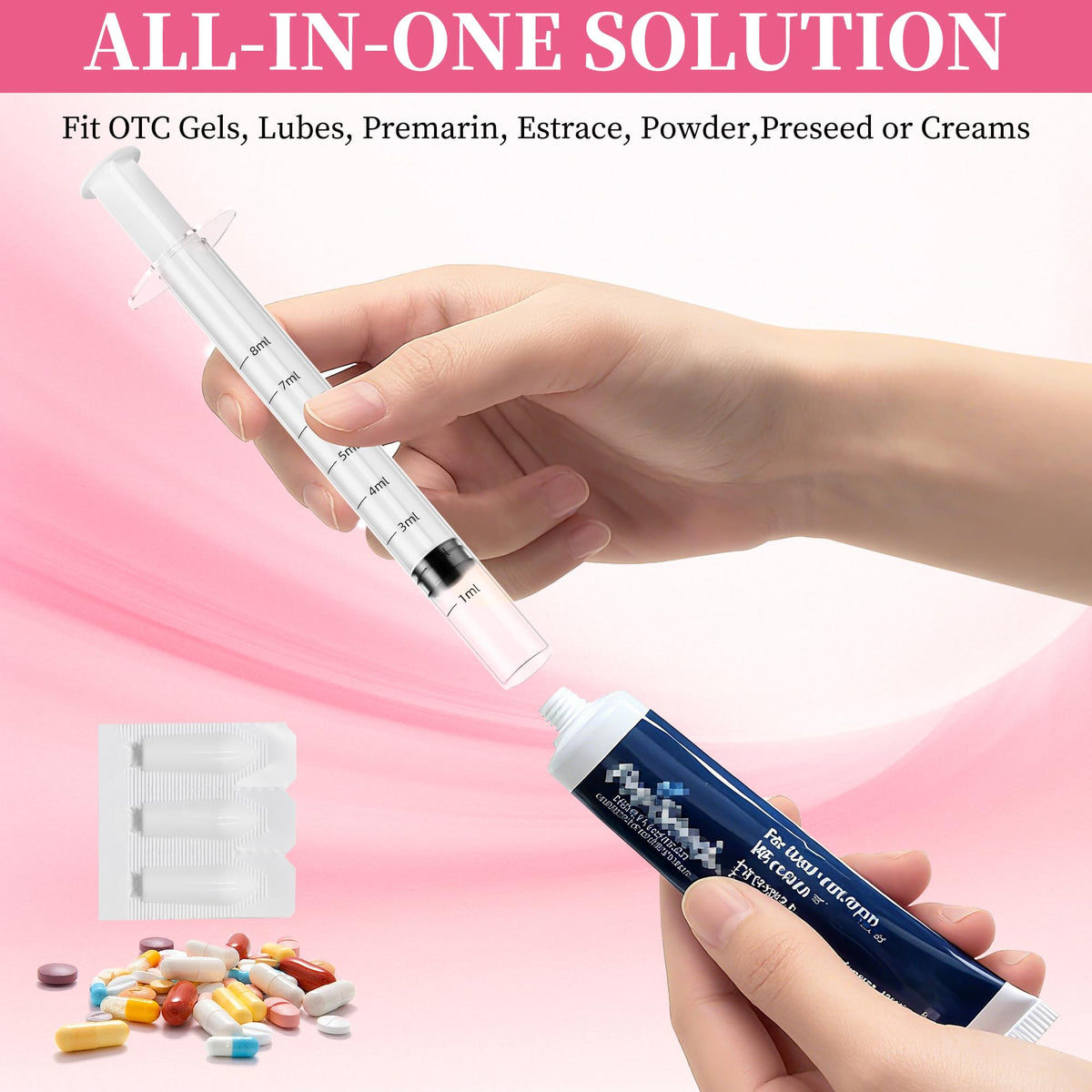 Disposable Vaginal Suppository Applicator for Women – 8ml Lube Injector Syringes with Smooth Tip, Fits Most Creams Gels Pills Tablet Suppositories, Sterilized Individually Wrapped, Pack of 20 BeHerkBuy Supplements Australia