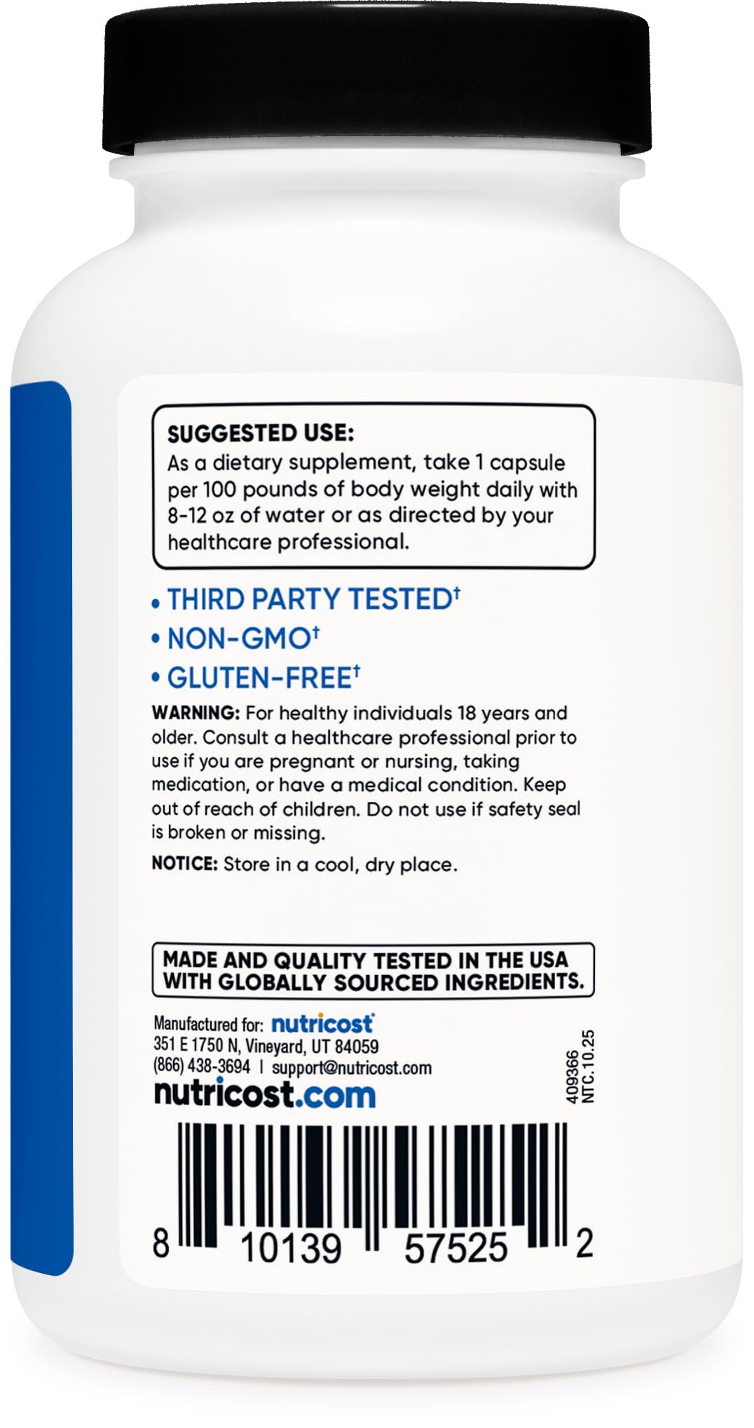 Nutricost Creatine HCl 120 Capsules - Made with CON-CRET Creatine, 750 MG Per Capsule NutricostBuy Supplements Australia