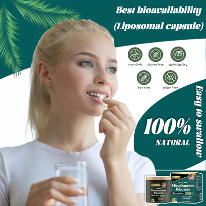 Willbin Liposomal NAD+ Supplement, Nicotinamide Riboside with Resveratrol, NAD Nicotinamide Riboside Boost Energy Focus Anti-Aging for Women & Men - 80 Vegan Capsules WillbinBuy Supplements Australia