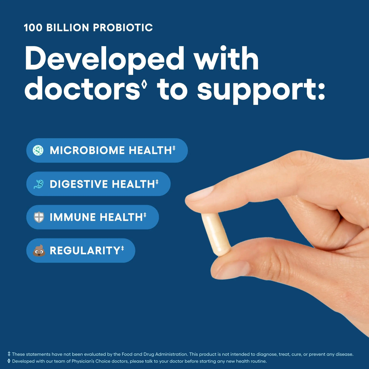 Physician's CHOICE 100 Billion Advanced Probiotic - 16 Strains + Organic Prebiotics - Digestive & Gut Health - Supports Occasional Constipation, Diarrhea, Gas & Bloating - Probiotics for Women & Men Physician's CHOICEBuy Supplements Australia