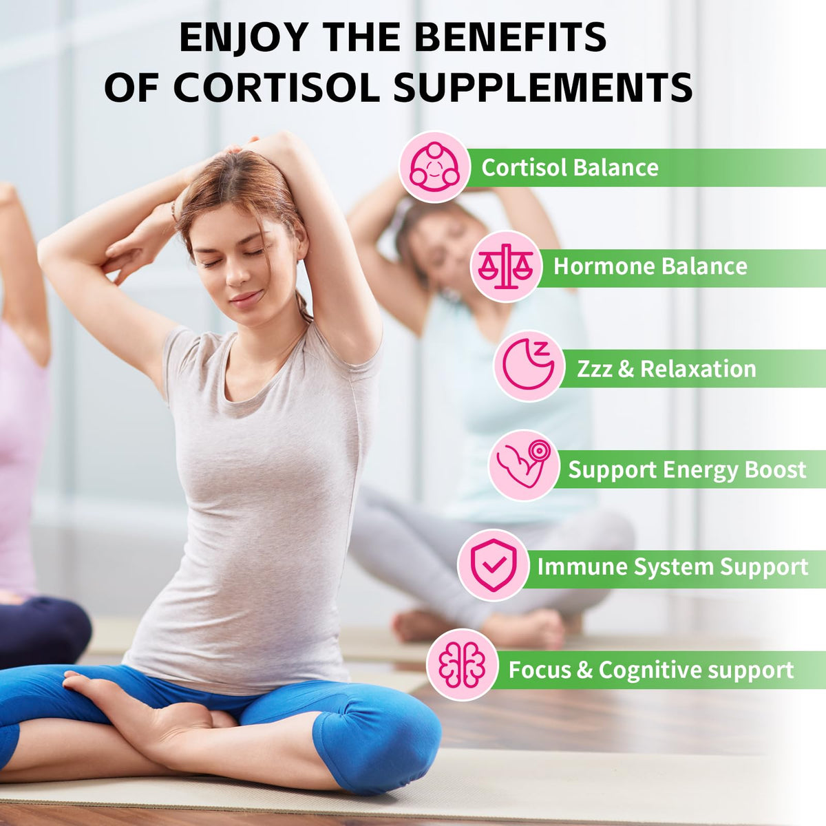 YXSW Cortisol Supplements Gummies for Women Sugar-Free Cortisol Gummies with Magnesium Glycinate Ashwagandha Rhodiola Rose for Relaxation, Focus, Zzz Support, Raspberry Flavor, 60 Count YXSWBuy Supplements Australia