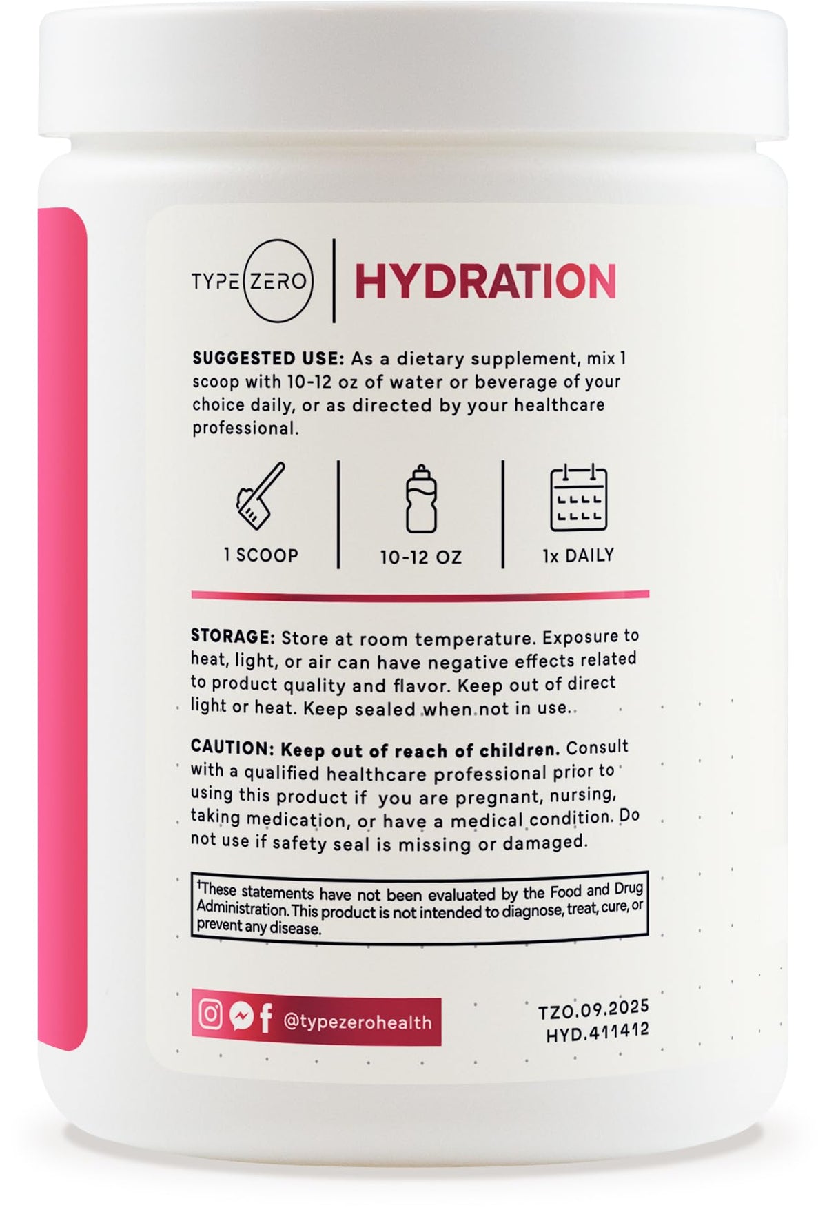 Type Zero Clean Electrolytes Hydration Powder Drink Mix + 14 Essential Vitamins & Minerals - Sugar Free, Zero Artificial Ingredients - Watermelon Flavor, 50 Servings Type ZeroBuy Supplements Australia