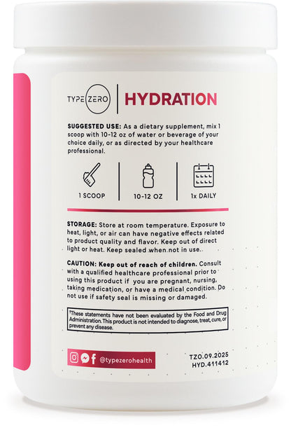 Type Zero Clean Electrolytes Hydration Powder Drink Mix + 14 Essential Vitamins & Minerals - Sugar Free, Zero Artificial Ingredients - Watermelon Flavor, 50 Servings Type ZeroBuy Supplements Australia