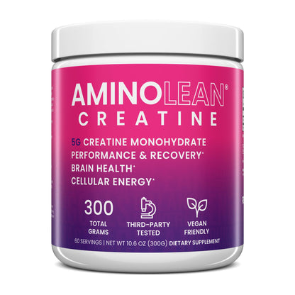 AminoLean Creatine for Women and Men, Pure Micronized Creatine Monohydrate Powder Supplement for Muscle Toning, Mood Support, Energy Boost, and Brain Health, 300g RSP NUTRITIONBuy Supplements Australia