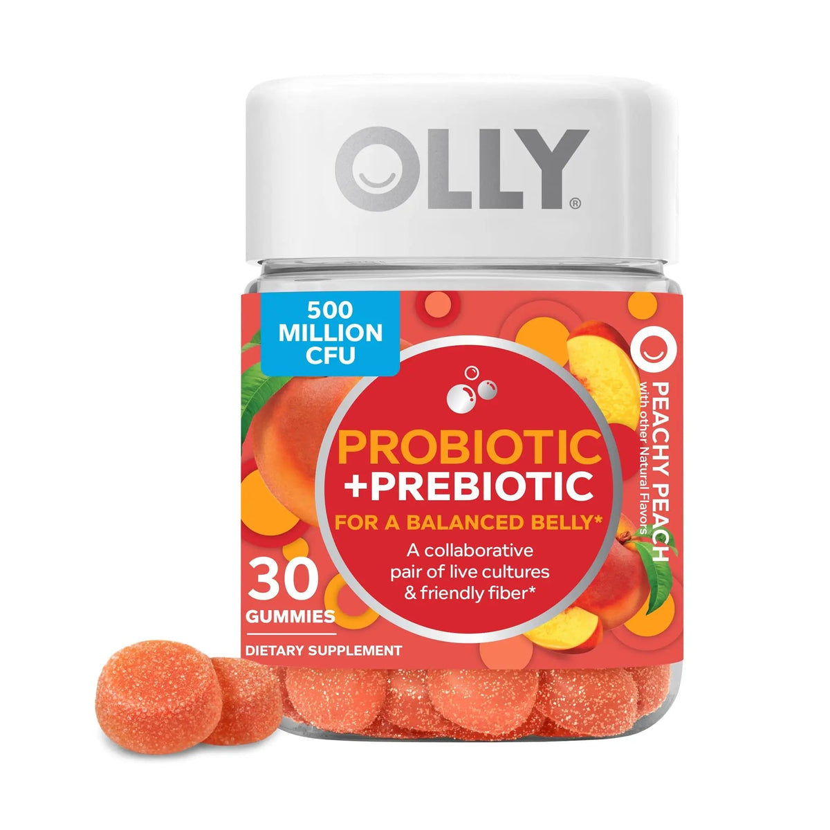 OLLY Multi + Probiotic Adult Multivitamin Gummy, 1 Billion CFUs, Digestive and Immune Support & Probiotic + Prebiotic Gummy OLLY