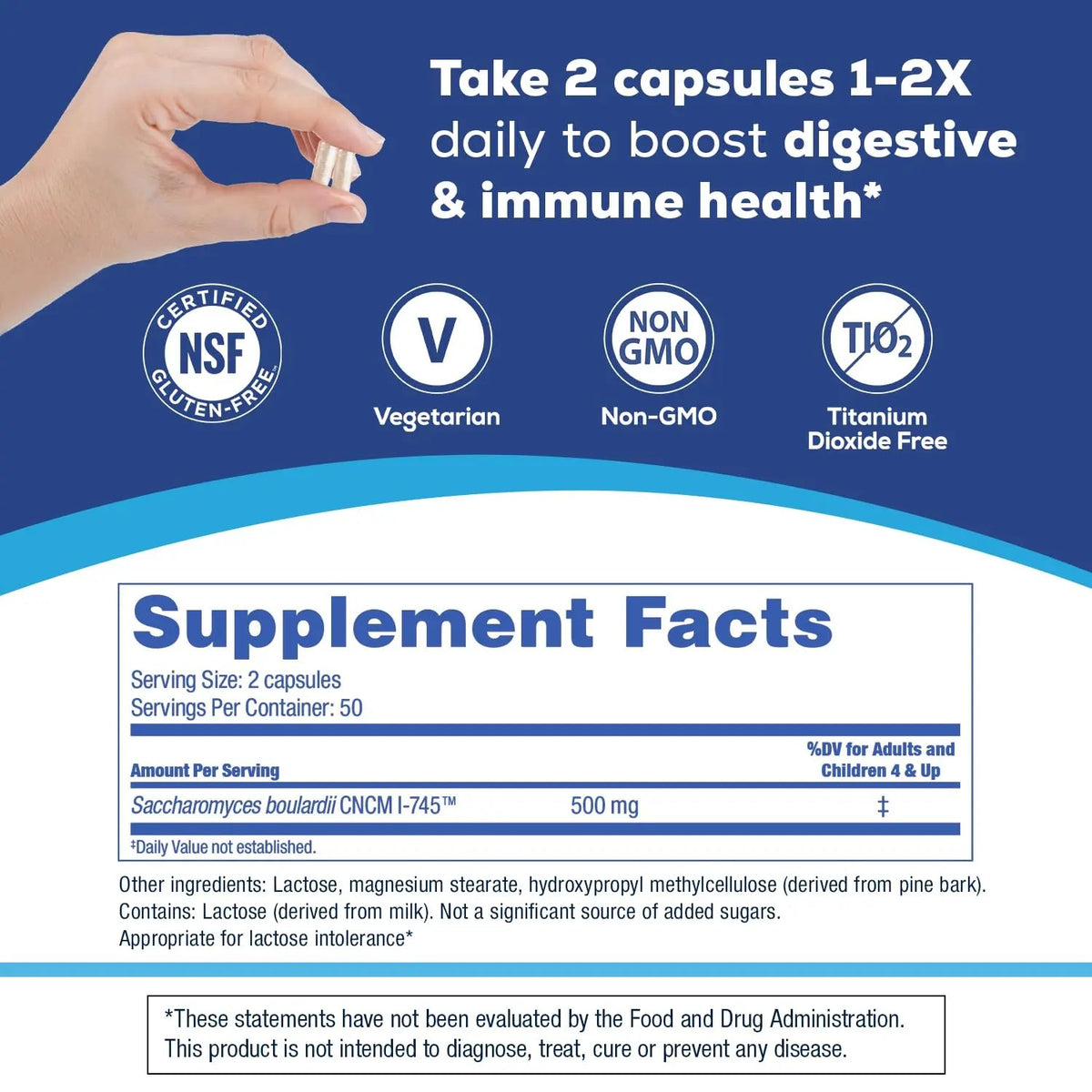 Florastor Probiotics for Digestive and Immune Health, 100 Capsules, Probiotics for Women & Men, Helps Flush Out Bad Bacteria, Boosts The Good with Our Unique Strain Saccharomyces Boulardii FlorastorBuy Supplements Australia