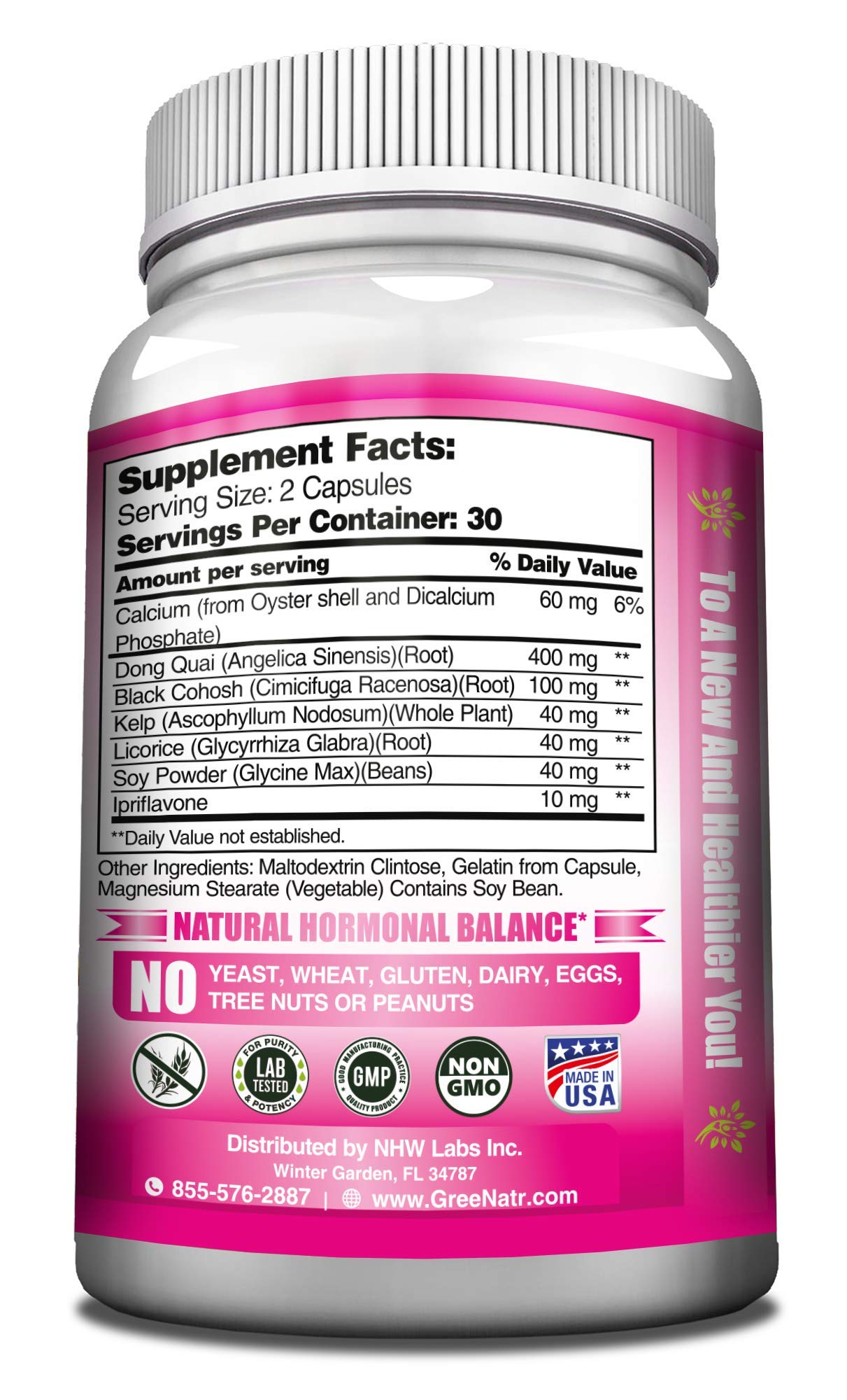 GreeNatr Menopause Supplements for Women - Perimenopause Supplements Women with Dong Quai & Black Cohosh for Menopause Hot Flashes - Menopause Support for Sleep Quality & Hormone Balance - 60 Caps GreeNatrBuy Supplements Australia