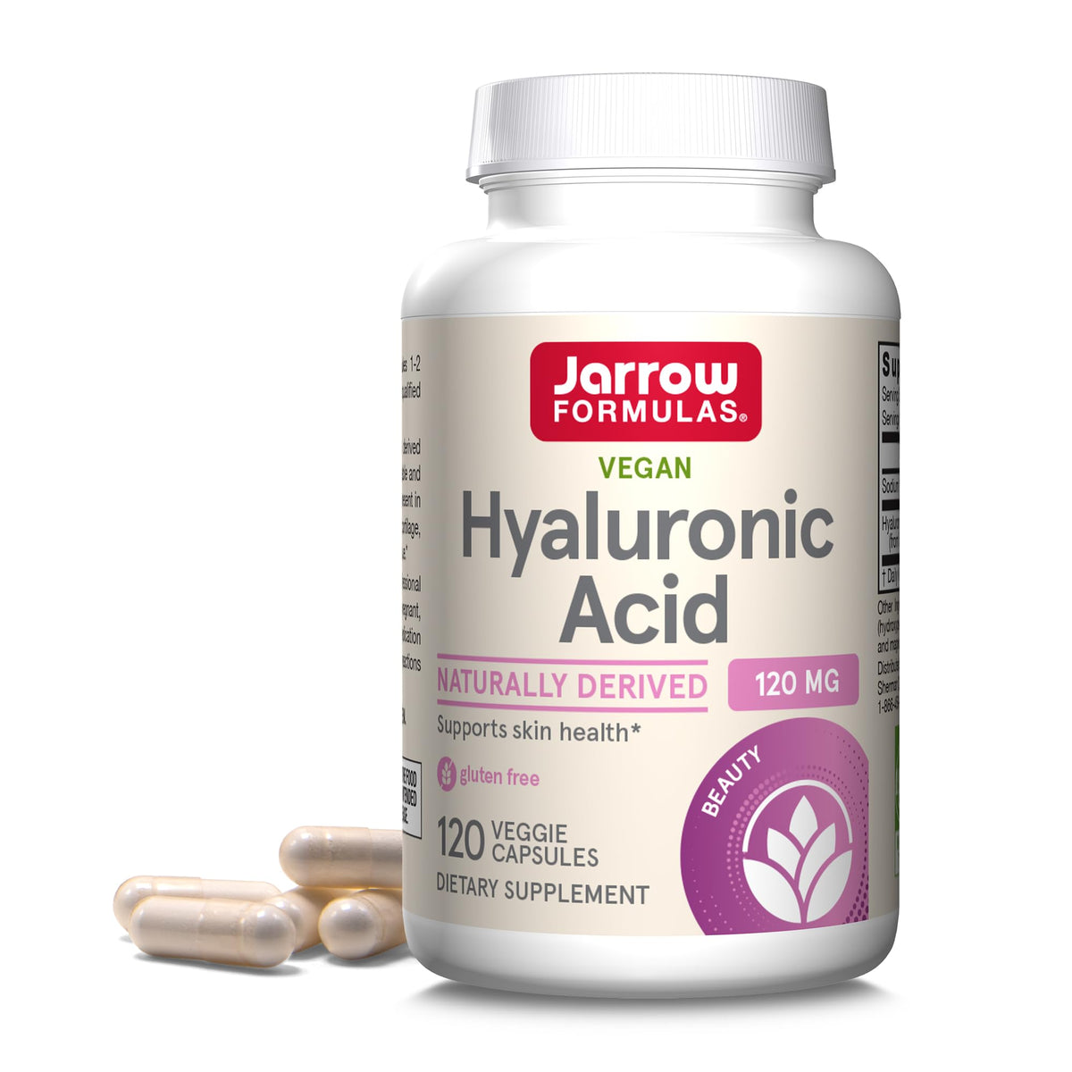 Jarrow Formulas® Hyaluronic Acid 120 mg, Dietary Supplement, Skin Health Support, 120 Veggie Capsules, Up to 60 Day Supply Jarrow FormulasBuy Supplements Australia
