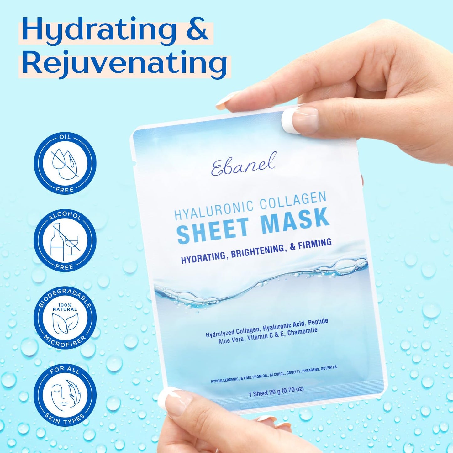 Ebanel Bundle of Gentle Exfoliating Face Scrub Peeling Gel 4.12 Oz, and 15 Pack Collagen Face Mask Ebanel buy supplements Au