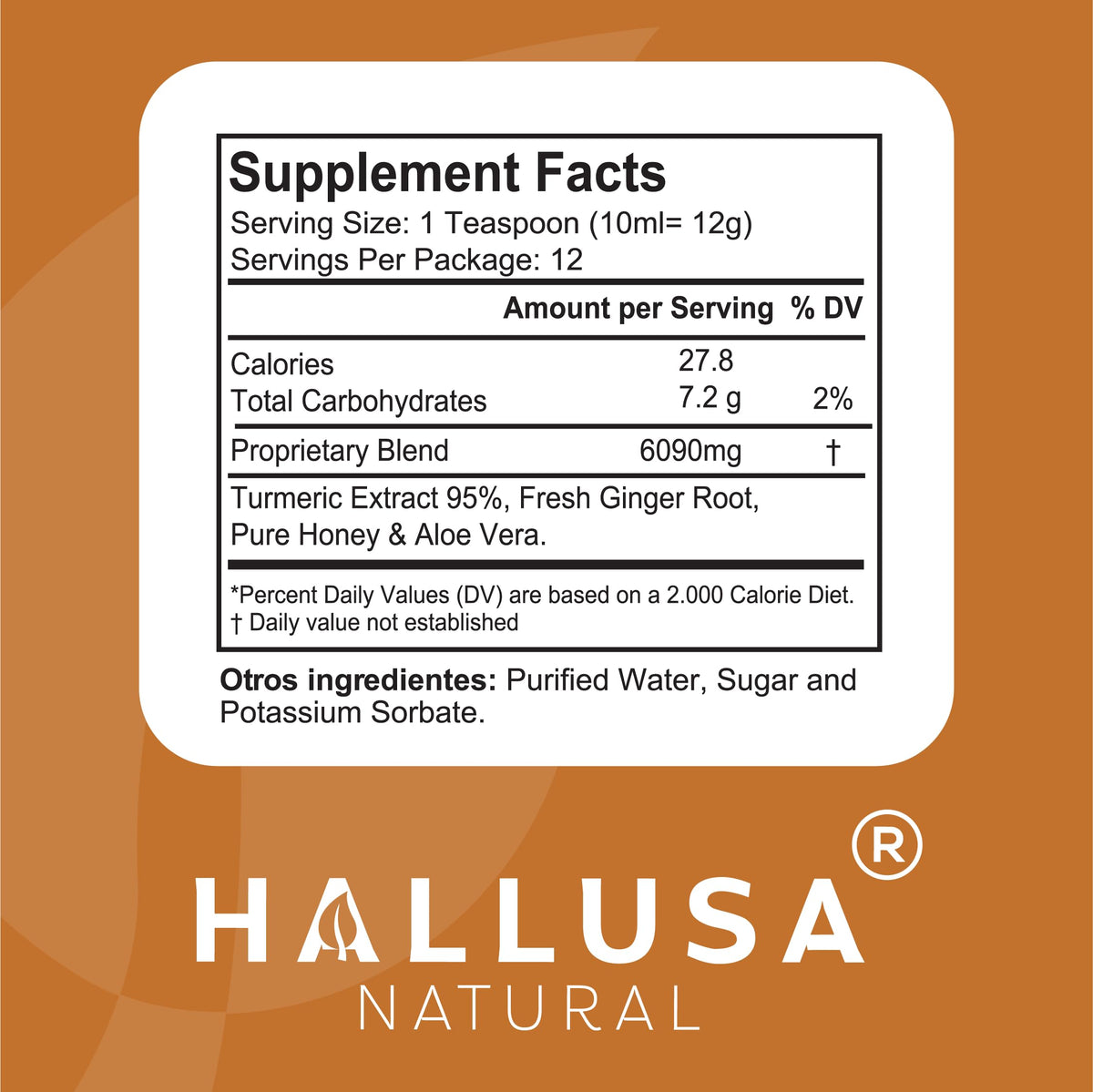 HallSyrup Herbal Supplement for Adults 4 oz – Natural Blend with Turmeric Extract 95%, Fresh Ginger Root, Pure Honey & Aloe Vera – Supports Throat Comfort, Seasonal Wellness & Everyday Vitality Hallusa Natural buy supplements Au