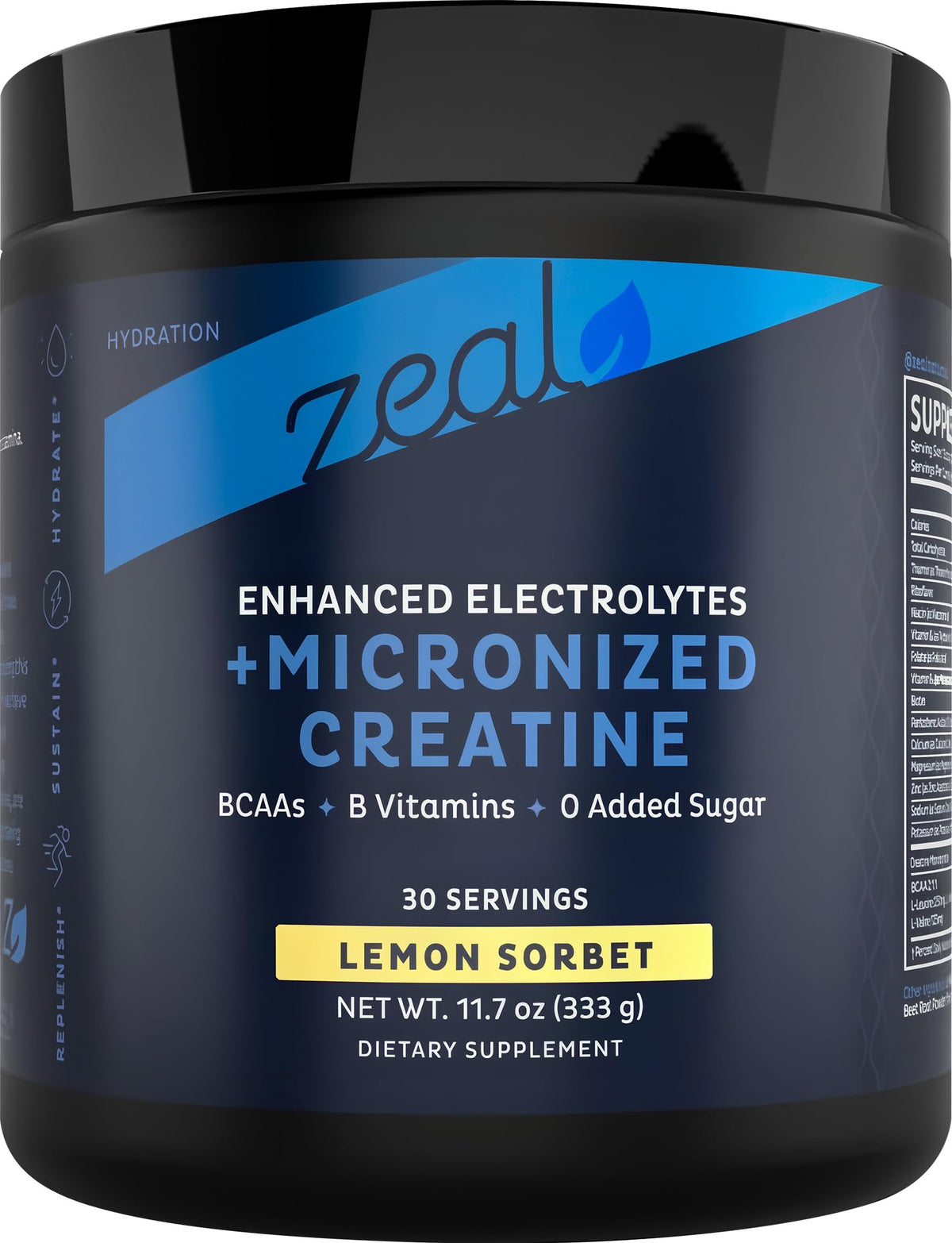 Zeal Naturals Creatine with Electrolytes & Brain Health Nootropics - 30 Servings | Women's Support for Energy, Strength, Focus, & Hydration with B Vitamins | Lemon Sorbet | Zero Sugar No Bloat Formula Zeal NaturalsBuy Supplements Australia
