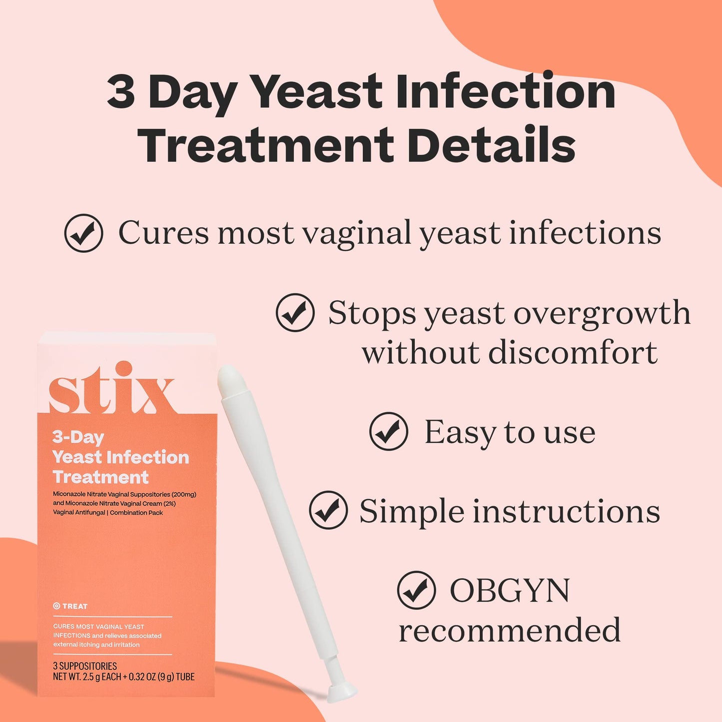 Stix 3-Day Yeast Infection Treatment for Women - Relieves External Itching & Irritation Get StixBuy Supplements Australia