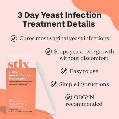 Stix Vaginal Health Probiotic & 3-Day Yeast Infection Treatment - Maintain pH Balance, Vaginal Microbiome Get StixBuy Supplements Australia
