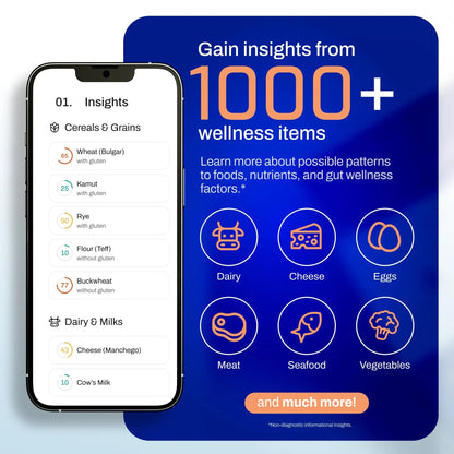 AFIL 1000+ Foods, Drinks, Vitamins, Gut, At-Home Wellness Test Kit, Trusted Hair Analysis for Adults & Kids, At-Home Health Non-Invasive, Gluten, Dairy Health Wellness Indicators Advanced Food Intolerance LabsBuy Supplements Australia