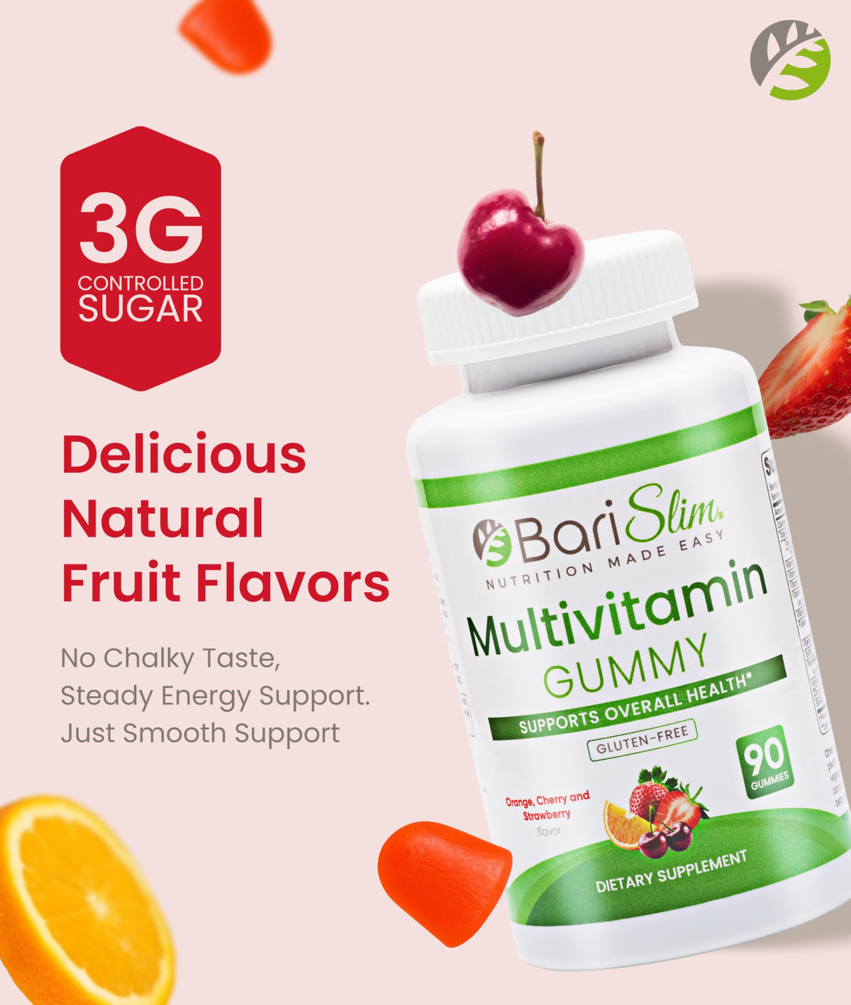 BariSlim Bariatric Chewable Multivitamin Gummies - Specially Formulated Gummy Vitamin for Patients After Weight Loss Surgery - Easy to Digest BariSlimBuy Supplements Australia