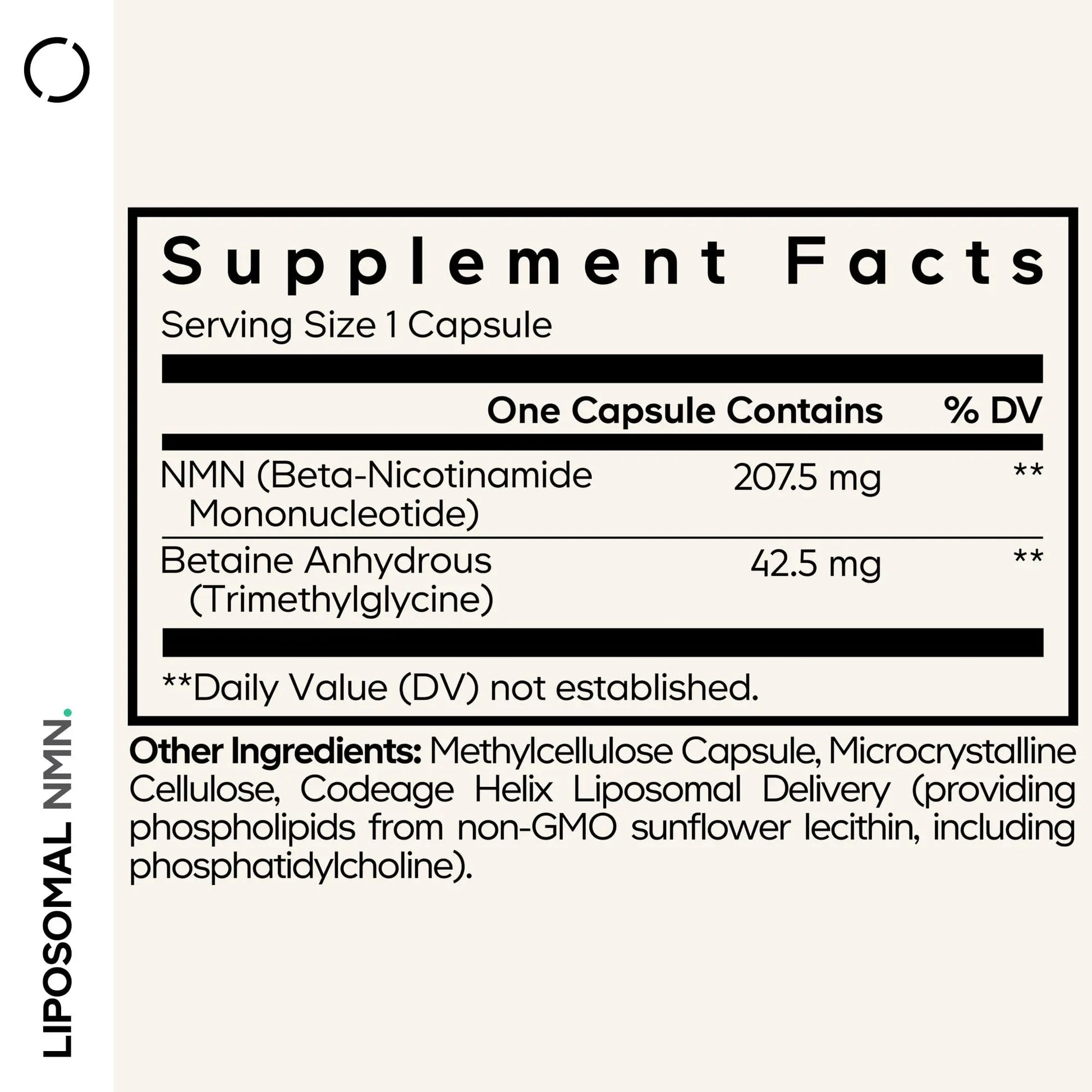 Codeage Liposomal NMN & TMG Supplement - Nicotinamide Mononucleotide NAD+ Precursor, Betaine Anhydrous Trimethylglycine TMG - Non-GMO - 30 Capsules CodeageBuy Supplements Australia