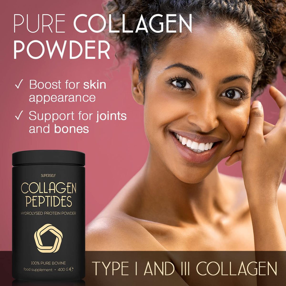 Premium Collagen Powder - Collagen Supplements for Women & Men - Pure Bovine Collagen Peptides 400g SuperSelfBuy Supplements Australia