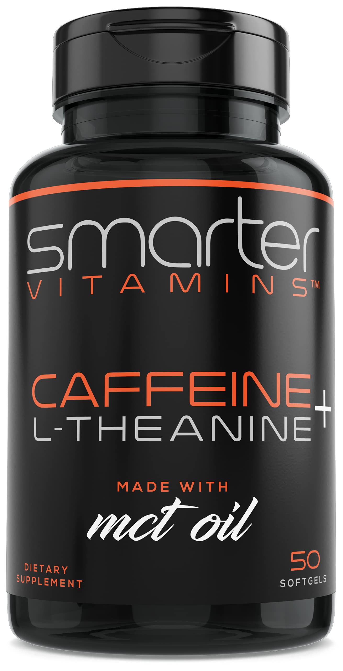 SmarterVitamins 200mg Caffeine Pills - MCT Oil from 100% Coconuts + 100mg L-Theanine, Energy and Focus SmarterVitamins canada supplements