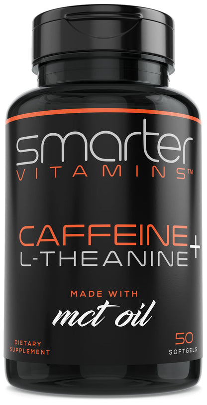 SmarterVitamins 200mg Caffeine Pills - MCT Oil from 100% Coconuts + 100mg L-Theanine, Energy and Focus SmarterVitamins canada supplements