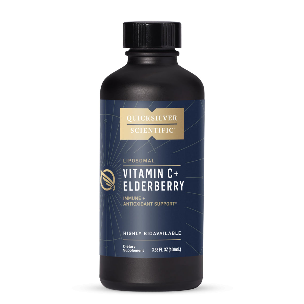 Quicksilver Scientific Liposomal Vitamin C + Elderberry - 1000mg with Superior Absorption Technology & Tocotrienols - Antioxidant & Immune Support Tonic (100ml), 1 Item Quicksilver ScientificBuy Supplements Australia