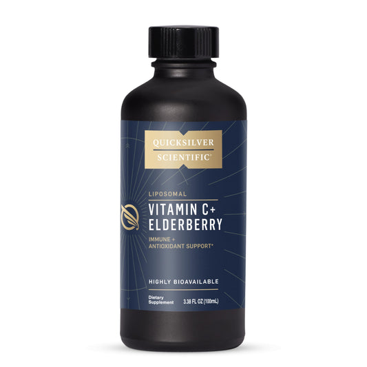 Quicksilver Scientific Liposomal Vitamin C + Elderberry - 1000mg with Superior Absorption Technology & Tocotrienols - Antioxidant & Immune Support Tonic (100ml), 1 Item Quicksilver ScientificBuy Supplements Australia