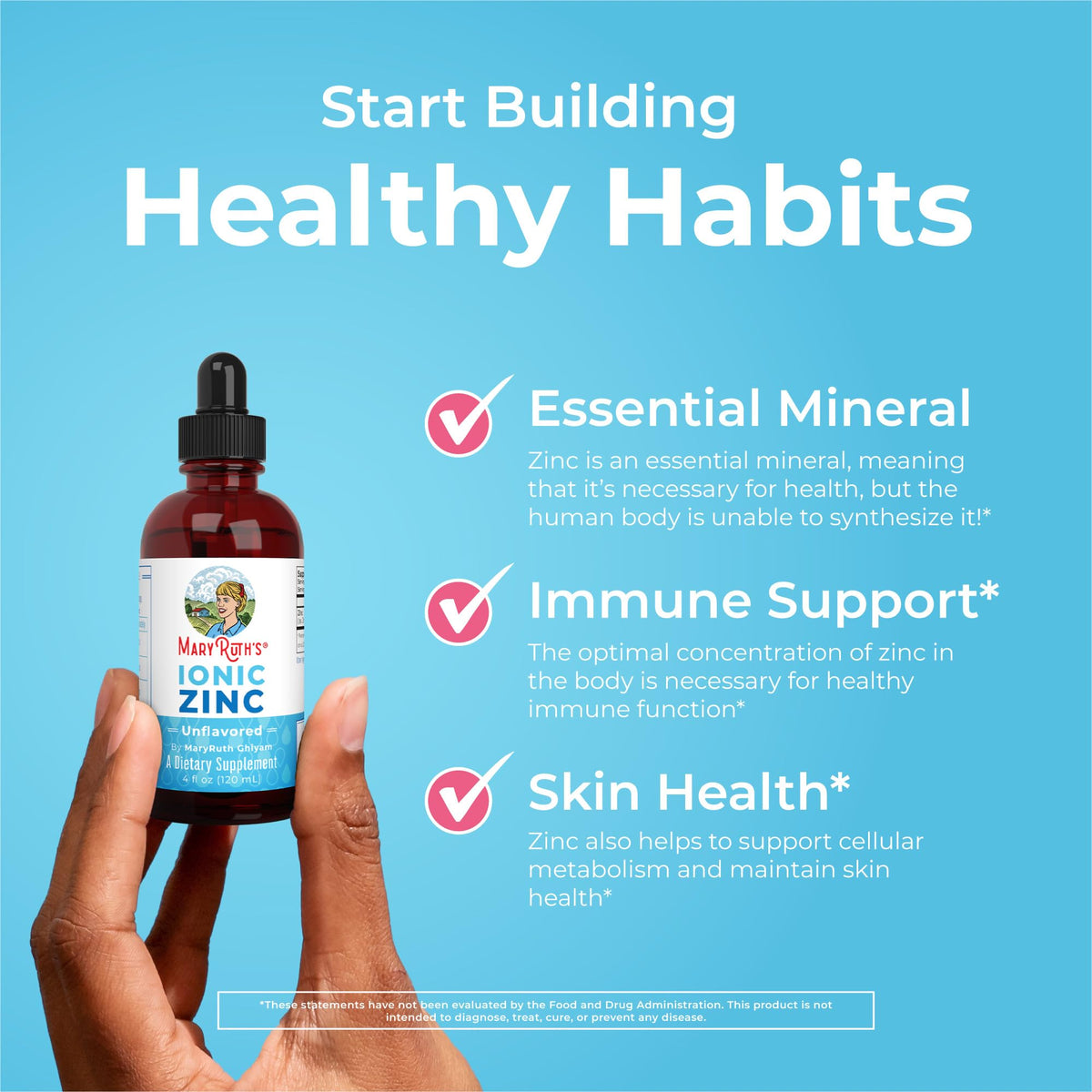 MaryRuth Organics Zinc Supplement for Immune Support, Immune Support Supplement for Kids, Ages 4-13, Zinc Sulfate, Vegan, USDA Organic, Glycerin Based, 2 Fl Oz MARYRUTH'SBuy Supplements Australia